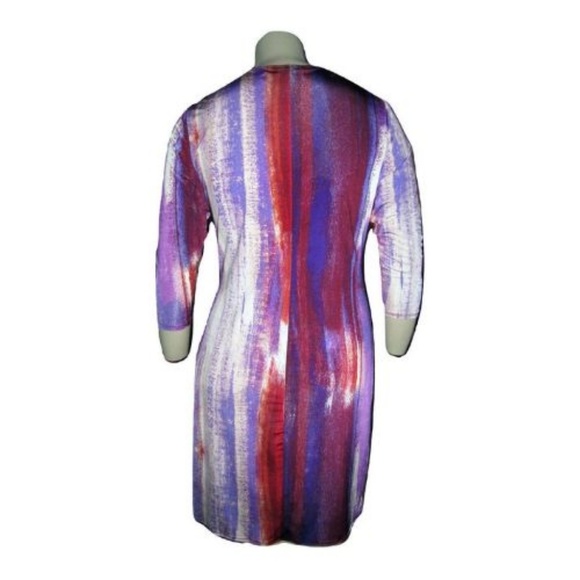 Dana Buchman Faux Wrap Dress Large - Picture 2 of 2
